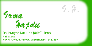 irma hajdu business card